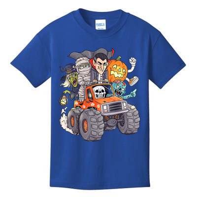 Halloween Skeleton Zombie Monster Truck Vampire Boys Kids T-Shirt