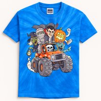 Halloween Skeleton Zombie Monster Truck Vampire Boys Kids Tie-Dye T-Shirt