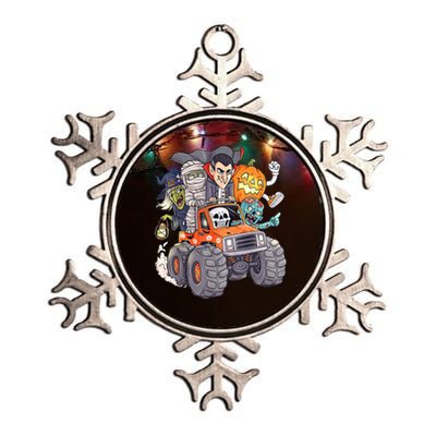 Halloween Skeleton Zombie Monster Truck Vampire Boys Metallic Star Ornament