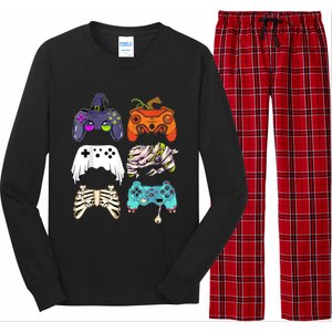 Halloween Skeleton Zombie Gaming Controllers Mummy Long Sleeve Pajama Set