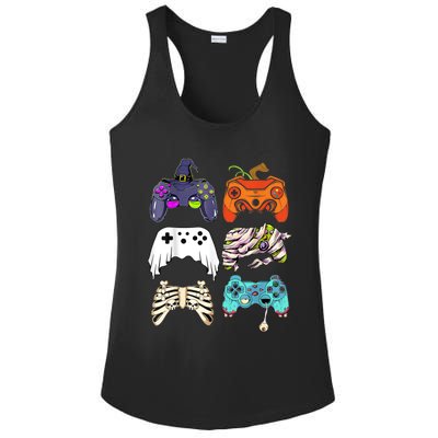 Halloween Skeleton Zombie Gaming Controllers Mummy Ladies PosiCharge Competitor Racerback Tank