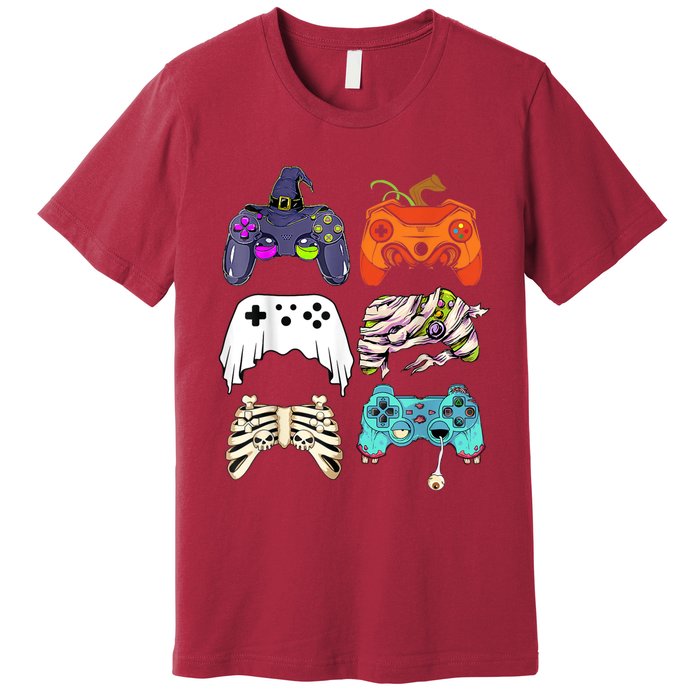 Halloween Skeleton Zombie Gaming Controllers Mummy Premium T-Shirt