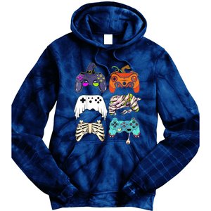 Halloween Skeleton Zombie Gaming Controllers Mummy Tie Dye Hoodie