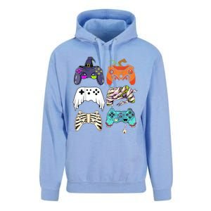 Halloween Skeleton Zombie Gaming Controllers Mummy Unisex Surf Hoodie