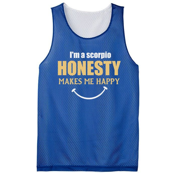 Honesty Scorpio Zodiac Facts Gift Mesh Reversible Basketball Jersey Tank