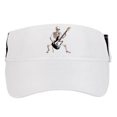 Skeleton Playing Guitar - Rock and Roll Band Graphic Adult Drive Performance Visor