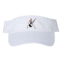 Skeleton Playing Guitar - Rock and Roll Band Graphic Valucap Bio-Washed Visor