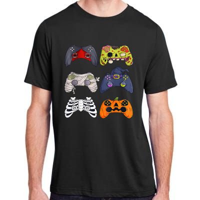 Halloween Skeleton Zombie Gaming Controllers Mummy Adult ChromaSoft Performance T-Shirt