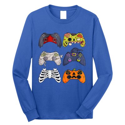 Halloween Skeleton Zombie Gaming Controllers Mummy Long Sleeve Shirt