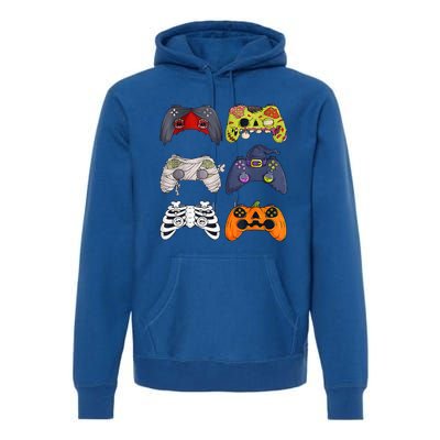 Halloween Skeleton Zombie Gaming Controllers Mummy Premium Hoodie