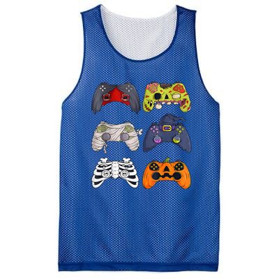 Halloween Skeleton Zombie Gaming Controllers Mummy Mesh Reversible Basketball Jersey Tank