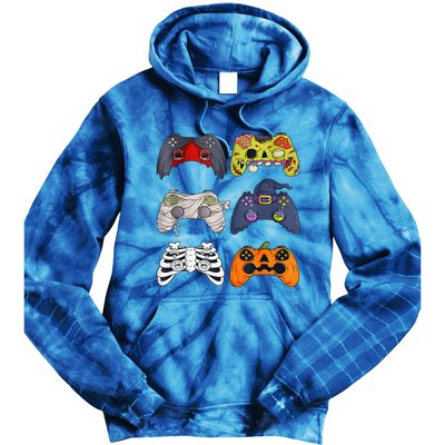 Halloween Skeleton Zombie Gaming Controllers Mummy Tie Dye Hoodie