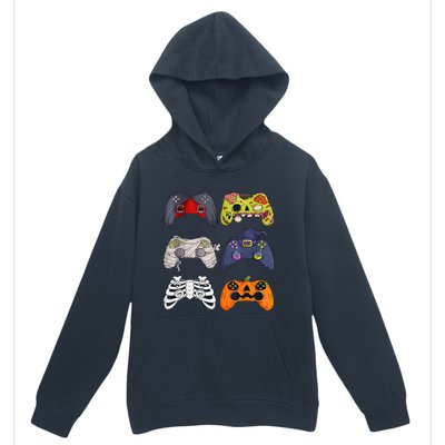 Halloween Skeleton Zombie Gaming Controllers Mummy Urban Pullover Hoodie