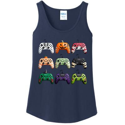 Halloween Skeleton Zombie Gamer Fun Design Ladies Essential Tank