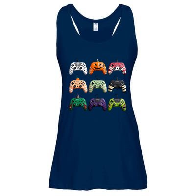 Halloween Skeleton Zombie Gamer Fun Design Ladies Essential Flowy Tank