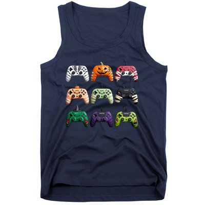 Halloween Skeleton Zombie Gamer Fun Design Tank Top