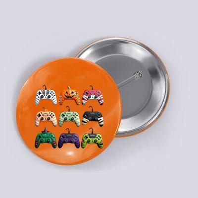 Halloween Skeleton Zombie Gamer Fun Design Button