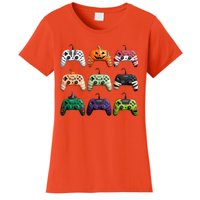 Halloween Skeleton Zombie Gamer Fun Design Women's T-Shirt