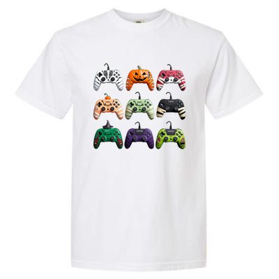 Halloween Skeleton Zombie Gamer Fun Design Garment-Dyed Heavyweight T-Shirt