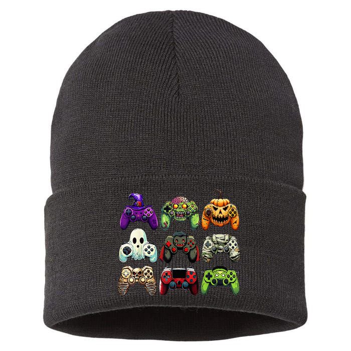 Halloween Skeleton Zombie Gaming Controllers Mummy Sustainable Knit Beanie