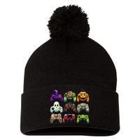 Halloween Skeleton Zombie Gaming Controllers Mummy Pom Pom 12in Knit Beanie