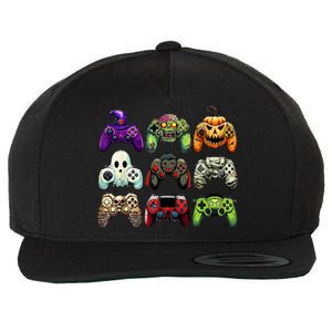 Halloween Skeleton Zombie Gaming Controllers Mummy Wool Snapback Cap