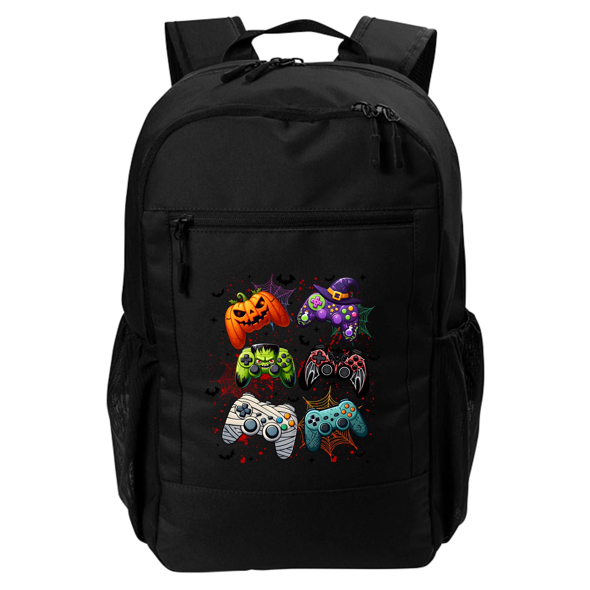 Halloween Skeleton Zombie Gaming Controllers Mummy Funny Gift Backpack