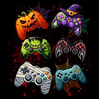 Halloween Skeleton Zombie Gaming Controllers Mummy Funny Gift Backpack