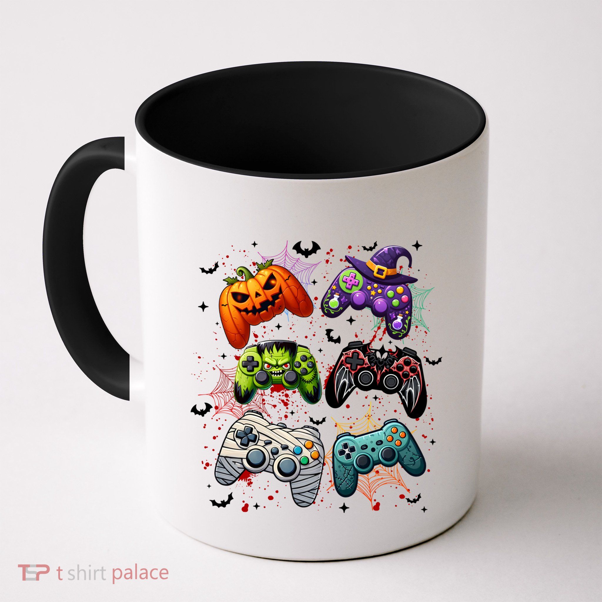 Halloween Skeleton Zombie Gaming Controllers Mummy Funny Gift Mug