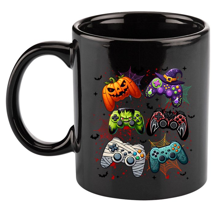 Halloween Skeleton Zombie Gaming Controllers Mummy Funny Gift 11oz C Handle Ceramic Mug