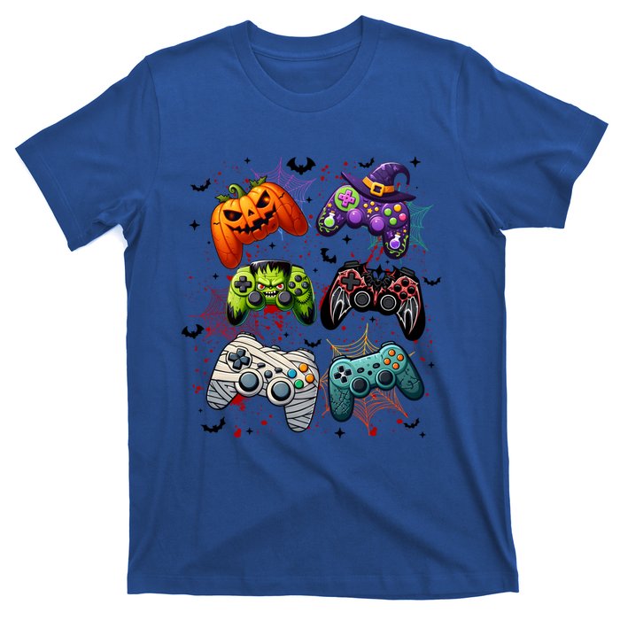 Halloween Skeleton Zombie Gaming Controllers Mummy Funny Gift T-Shirt