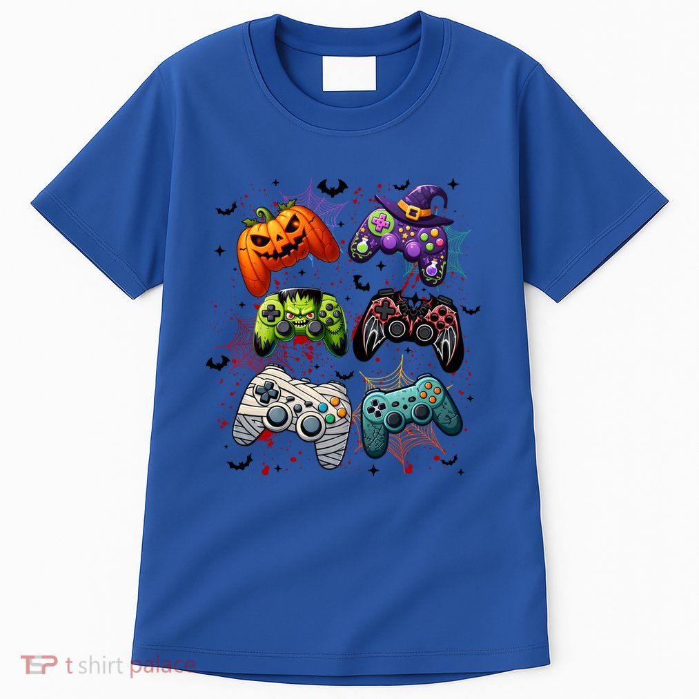 Halloween Skeleton Zombie Gaming Controllers Mummy Funny Gift Tall T-Shirt