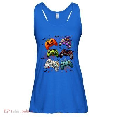 Halloween Skeleton Zombie Gaming Controllers Mummy Funny Gift Ladies Essential Flowy Tank