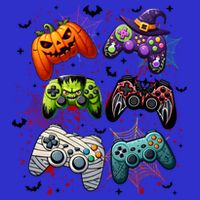 Halloween Skeleton Zombie Gaming Controllers Mummy Funny Gift 16 in Basic Backpack