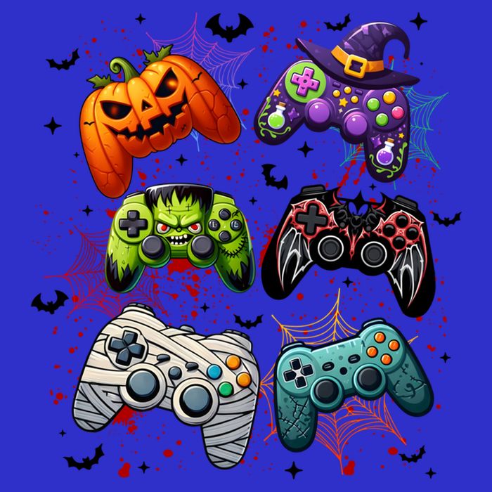 Halloween Skeleton Zombie Gaming Controllers Mummy Funny Gift 16 in Basic Backpack