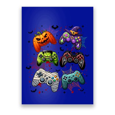 Halloween Skeleton Zombie Gaming Controllers Mummy Funny Gift Poster