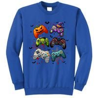 Halloween Skeleton Zombie Gaming Controllers Mummy Funny Gift Tall Sweatshirt