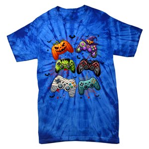 Halloween Skeleton Zombie Gaming Controllers Mummy Funny Gift Tie-Dye T-Shirt