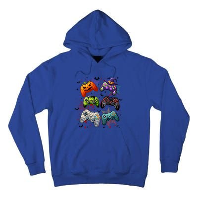 Halloween Skeleton Zombie Gaming Controllers Mummy Funny Gift Tall Hoodie