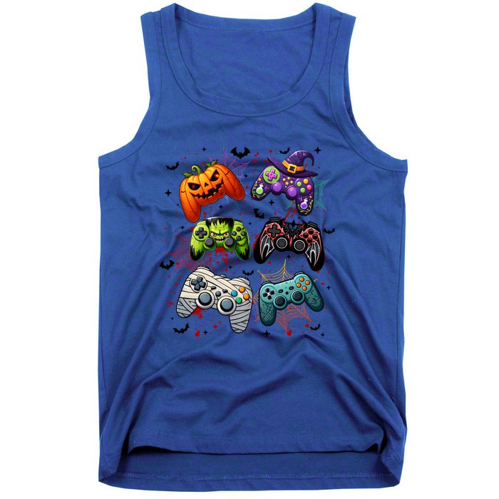 Halloween Skeleton Zombie Gaming Controllers Mummy Funny Gift Tank Top