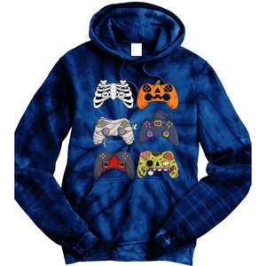 Halloween Skeleton Zombie Gaming Controllers Mummy Tie Dye Hoodie