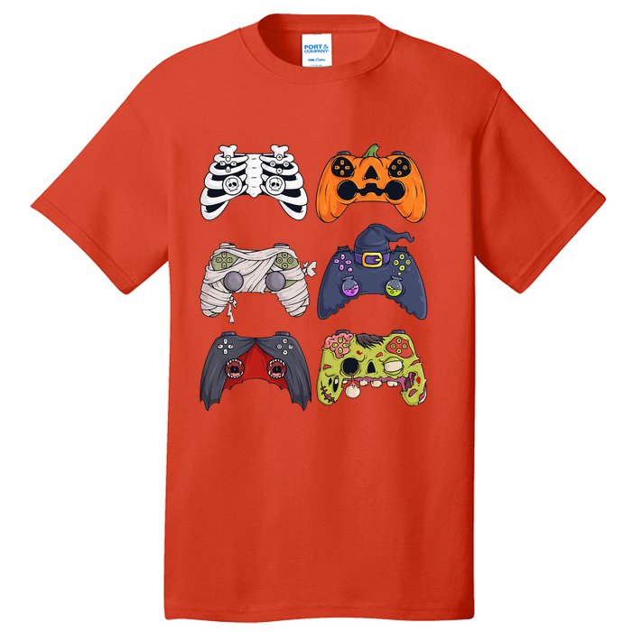 Halloween Skeleton Zombie Gaming Controllers Mummy Tall T-Shirt