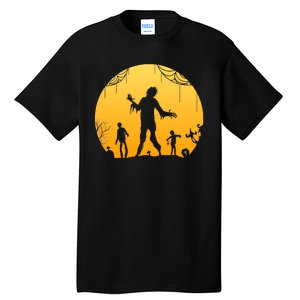 Halloween Spooky Zombie Graveyard Tall T-Shirt