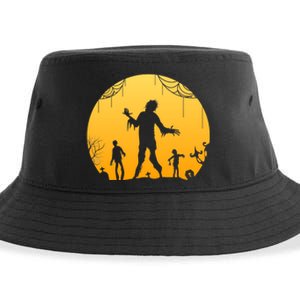 Halloween Spooky Zombie Graveyard Sustainable Bucket Hat