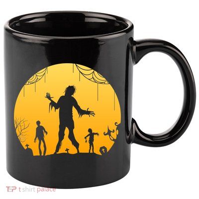 Halloween Spooky Zombie Graveyard 11oz C Handle Ceramic Mug