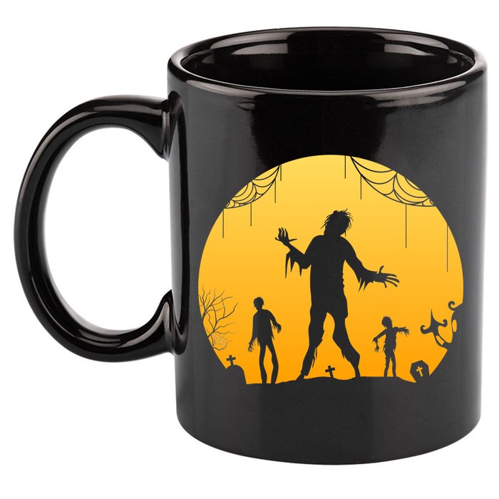 Halloween Spooky Zombie Graveyard 11oz C Handle Ceramic Mug
