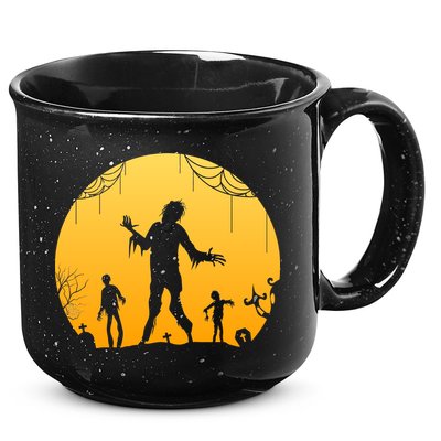 Halloween Spooky Zombie Graveyard 15oz Campfire Ceramic Mug