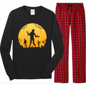 Halloween Spooky Zombie Graveyard Long Sleeve Pajama Set