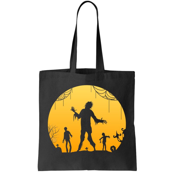 Halloween Spooky Zombie Graveyard Tote Bag