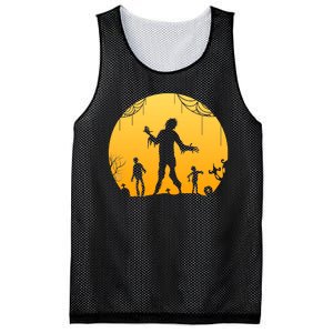 Halloween Spooky Zombie Graveyard Mesh Reversible Basketball Jersey Tank